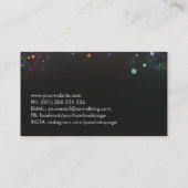 Witte Waterverf - Kleurrijke bladeren Visitekaartje (Achterkant)