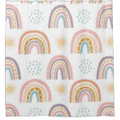 Witte Waterverf met Shower Curtain Douchegordijn (Voorkant)