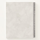 Witte Waterverf Monogram Naam Notitieboek (Achterkant)