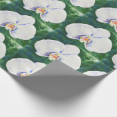 Witte Waterverf orchidee Cadeaupapier (Hoek)