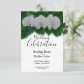 Witte waterverf orchidee schilderij kaart (Staand voorkant)