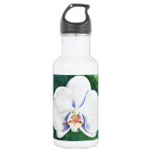 Witte waterverf orchidee schilderij waterfles  (Voorkant)