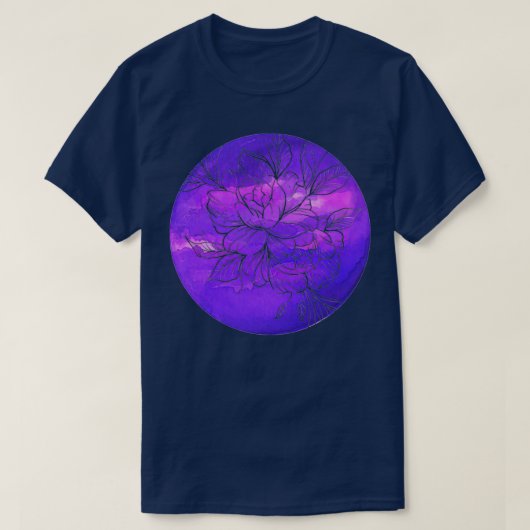 Witte Waterverf Peony Flower T-shirt (Design voorkant)