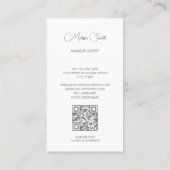 Witte Waterverf pioenbloem Visitekaartje (Achterkant)