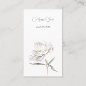 Witte Waterverf pioenbloem Visitekaartje (Voorkant)