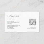 Witte Waterverf pioenbloem Visitekaartje (Achterkant)