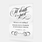 Witte Waterverf tot de dood, doe ons een deel van Acryl Bord (Hoek)