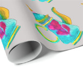 Witte waterverf Turkse theepot Cadeaupapier (Rol Hoek)