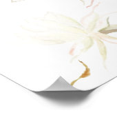 witte waterverf van epifyllum Poster (Hoek)