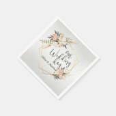 Witte Waterverf van Glitter en Peach Servet (Hoek)