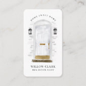 Witte Waterverf Vooraan Real Estate Agent Visitekaartje (Voorkant)