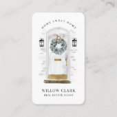 Witte Waterverf Voorste deur met onroerend goed Visitekaartje (Voorkant)