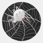 Witte weduwe ronde sticker (Voorkant)