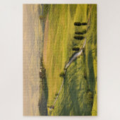 Witte weg in een Toscaans landschap bij zonsopgang Legpuzzel (Verticaal)