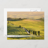 Witte weg in het briefkaart van de Toscaanse lands (Voorkant / Achterkant)