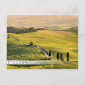 Witte weg in het briefkaart van de Toscaanse lands (Voorkant)