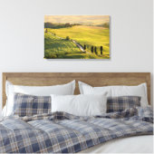 Witte weg in Toscane landschap canvas print (Insitu (Slaapkamer))