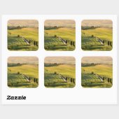 Witte weg in Toscane landschap sticker (Vel)