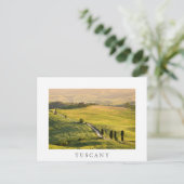 Witte weg in Toscane, landschapswit briefkaart (Staand voorkant)