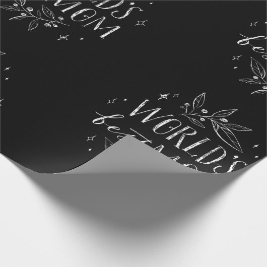 witte wereld beste moeder moederdag cadeaupapier (Hoek)