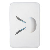 Witte Wereldbol minder is meer moderne kunst Badmat (Voorkant Verticaal)