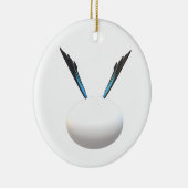 WITTE WERELDBOL ONTWERP MODERN MINDER IS MEER KERAMISCH ORNAMENT (Rechts)