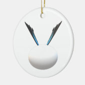 WITTE WERELDBOL ONTWERP MODERN MINDER IS MEER KERAMISCH ORNAMENT (Links)