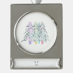 WITTE WERELDBOL ONTWERP MODERN MINDER IS MEER VERZILVERD BANNER ORNAMENT
