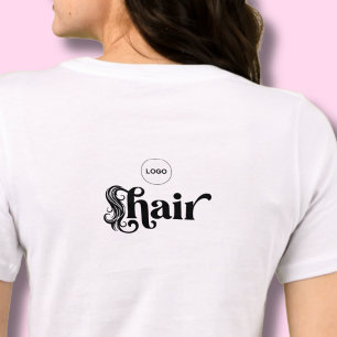 Witte Werknemer Jouw Logo Kapsalon Tri-Blend Shirt