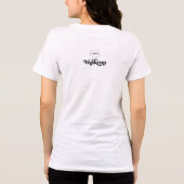 Witte Werknemer Jouw Logo Visagist Tri-Blend Shirt (Achterkant)