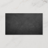 Witte wervelingen op krijtbord bruiloft website informatiekaartje (Achterkant)