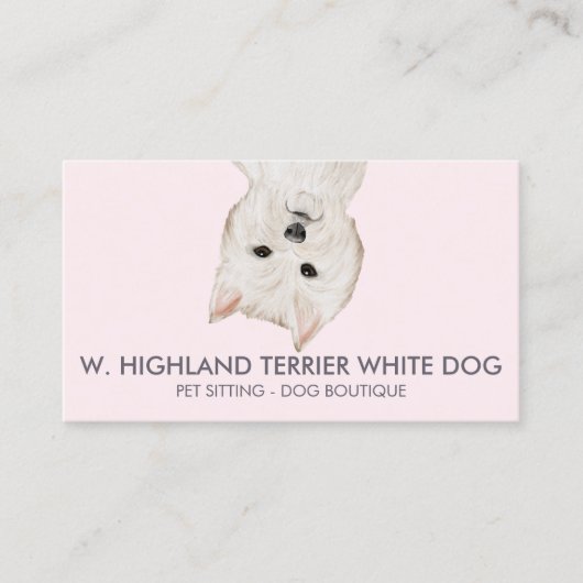 Witte West Highland Terrier-hond Visitekaartje (Voorkant)