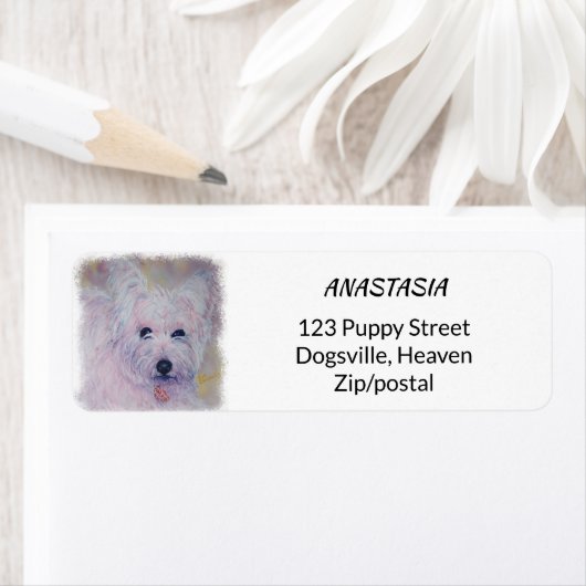 WITTE WEST HOGGRONDVERRIER ETIKET (Insitu)