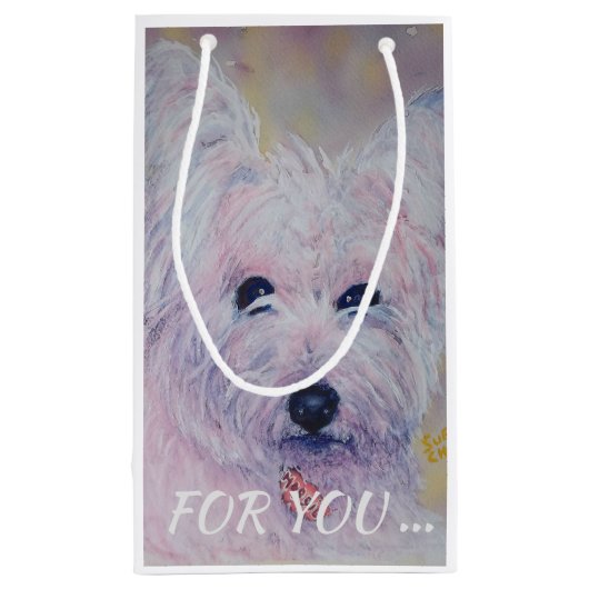 WITTE WEST HOGGRONDVERRIER KLEIN CADEAUZAKJE (Achterkant)