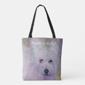 WITTE WEST HOGGRONDVERRIER TOTE BAG (Achterkant)