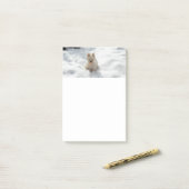Witte Westie-hond in sneeuwnotities Post-it® Notes (Op bureau)
