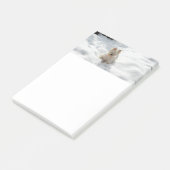 Witte Westie-hond in sneeuwnotities Post-it® Notes (Schuin)