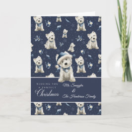 Witte Westie Kerstmis Kaart