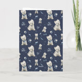 Witte Westie Kerstmis Kaart (Achterkant)
