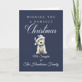 Witte Westie Kerstmis Kaart