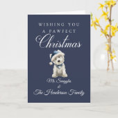 Witte Westie Kerstmis Kaart (Gele Bloem)