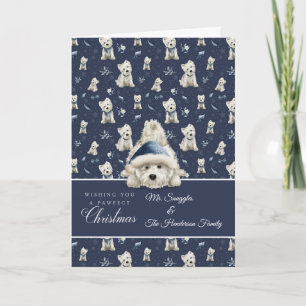 Witte Westie Kerstmis Kaart