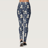 Witte Westie Kerstmis Leggings (Achterkant)