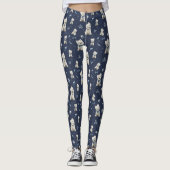 Witte Westie Kerstmis Leggings (Voorkant)