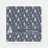 Witte Westie Kerstmis Servet (Voorkant)