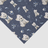 Witte Westie Kerstmis Tissuepapier (Detail)