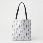 Witte Westie met Accessoires Monogram Tote Bag (Voorkant)