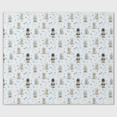 Witte Westie met Accessoires Whimsical Cadeaupapier (Vlak)