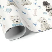 Witte Westie met Accessoires Whimsical Cadeaupapier (Rol Hoek)