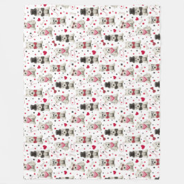 Witte Westie met Accessoires Whimsical Fleece Deken